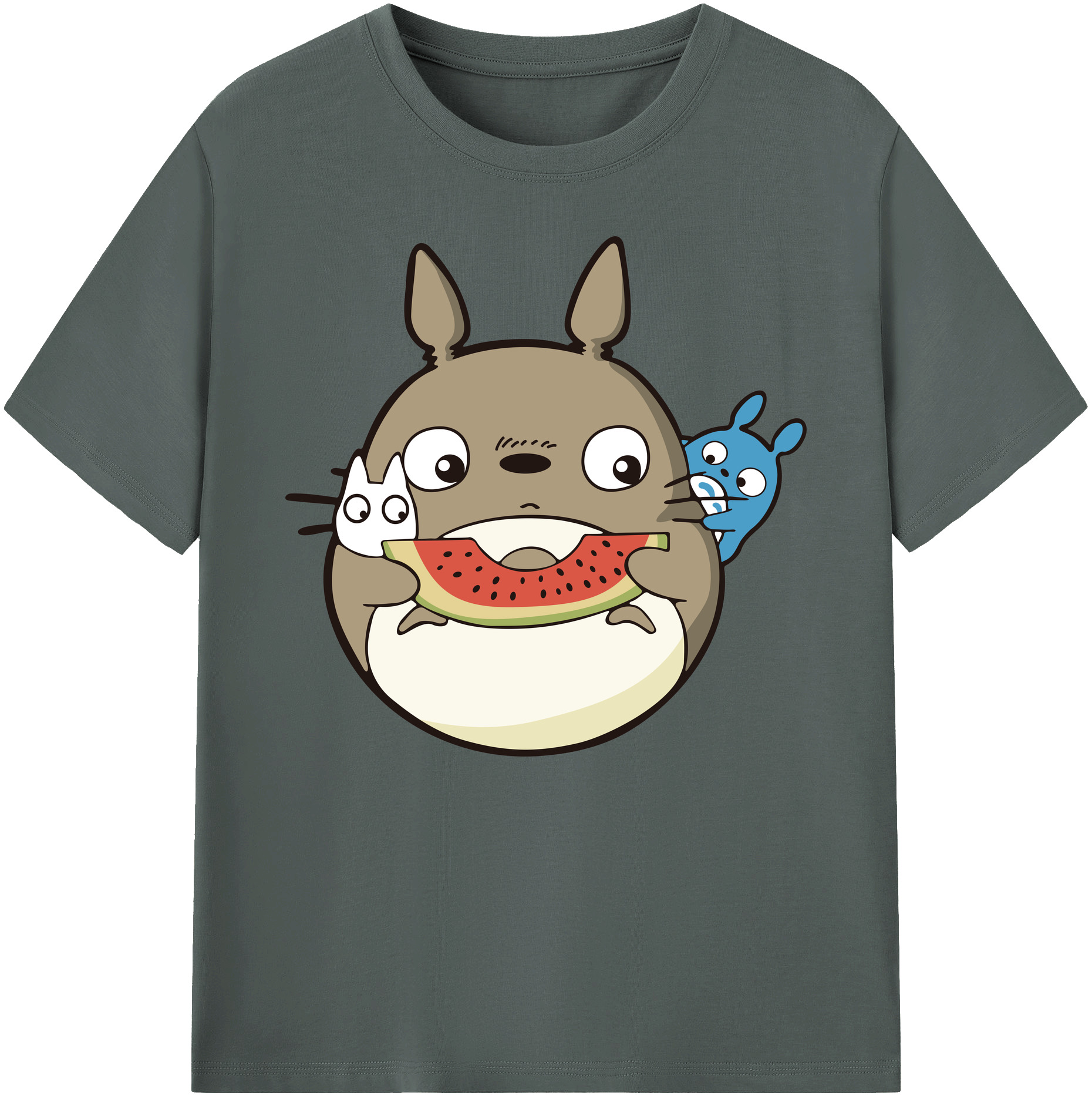 （画像用） となりのトトロ 草壁メイ 草壁サツキ My Neighbor Totoro Satsuki Kusakabe Mei Kusakabe 綿100％ メンズ半袖Tシャツ｜肌触りやわらか＆通気性